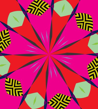 blomster #1,2019,(mixed media) af Alex Caminker