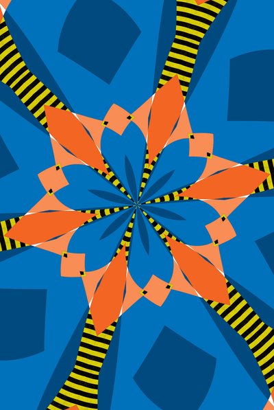blomster #15,2019,(mixed media) af Alex Caminker