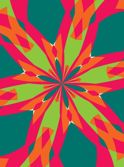 blomster #21,2019,(blandet medier) af Alex Caminker