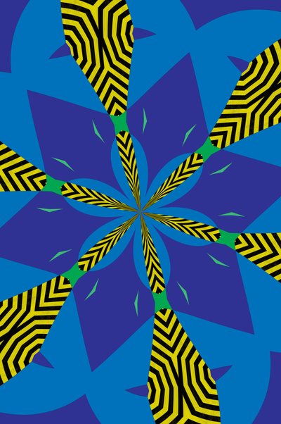 blomster #22,2019,(blandet medier) af Alex Caminker