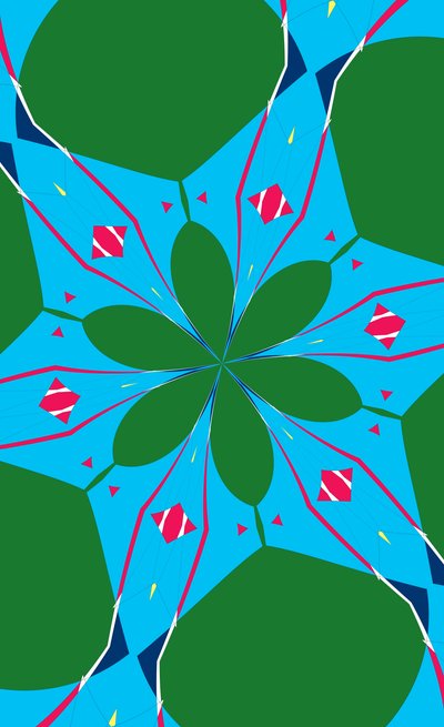 blomster #23,2019,(mixed media) af Alex Caminker