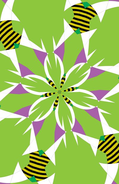 blomster #3,2019,(mixed media) af Alex Caminker