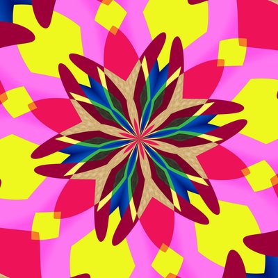 haveblomst, 2019, (blandet medier) af Alex Caminker