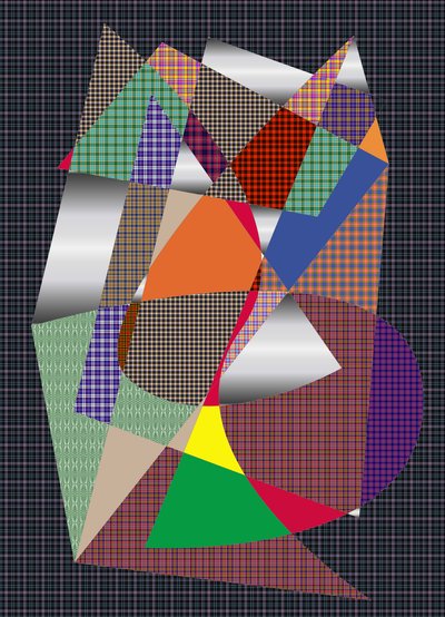 landskab, 2019, (blandet medier) af Alex Caminker