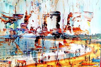 on the bay, 2019, (mixed media) af Alex Caminker