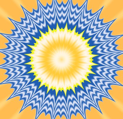 optisk vibration, 2019, (blandet medier) af Alex Caminker