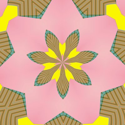 ornament #29,2019,(blandet medier) af Alex Caminker