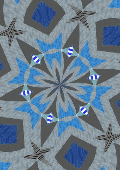 ornament #60,2019,(blandet medier) af Alex Caminker
