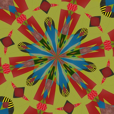 ornament #80,2019,(blandet medier) af Alex Caminker