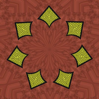 ornament #8,2019,(blandet medier) af Alex Caminker