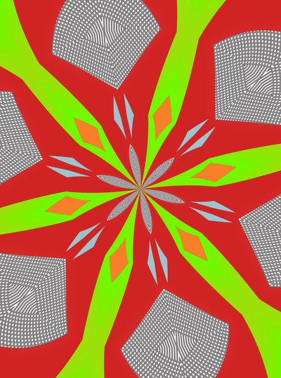 ornamenter #110,(mixed media) af Alex Caminker