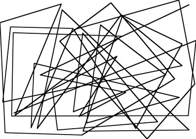 string-line as a cubism, 2017, (mixed media) af Alex Caminker