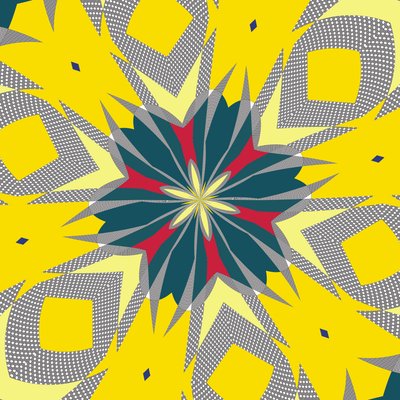 symmetri #12,2019,(blandet medier) af Alex Caminker
