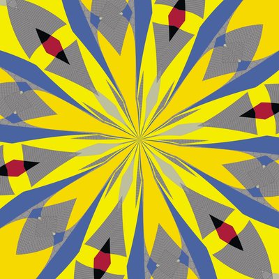 symmetri #14,2019,(blandet medier) af Alex Caminker