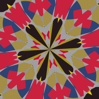 symmetri #16,2019,(blandet medier) af Alex Caminker