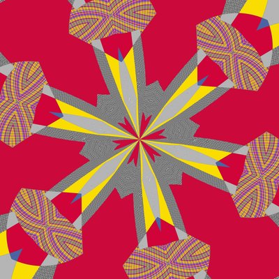 symmetri #23,2019,(blandet medier) af Alex Caminker