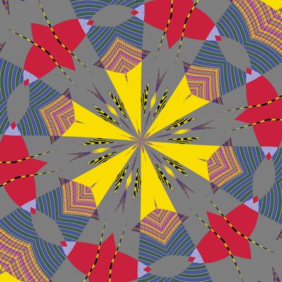 symmetri #26,2019,(blandet medier) af Alex Caminker