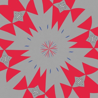 symmetri #43,2019,(blandet medier) af Alex Caminker
