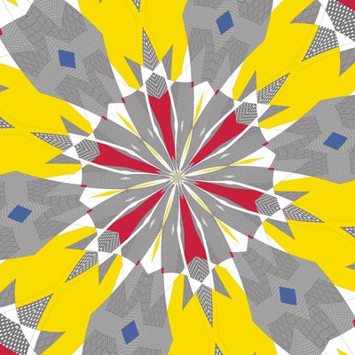 symmetri #48,2019,(blandet medier) af Alex Caminker