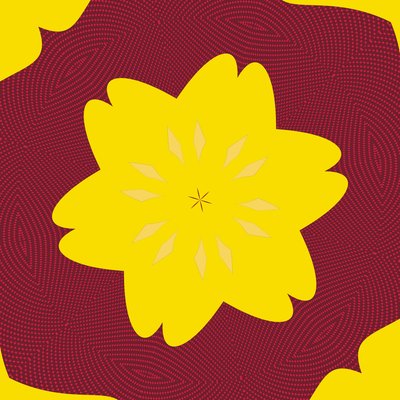 symmetri #50,2019,(blandet medier) af Alex Caminker