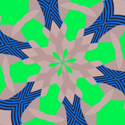 symmetri #51,2019,(blandet medier) af Alex Caminker