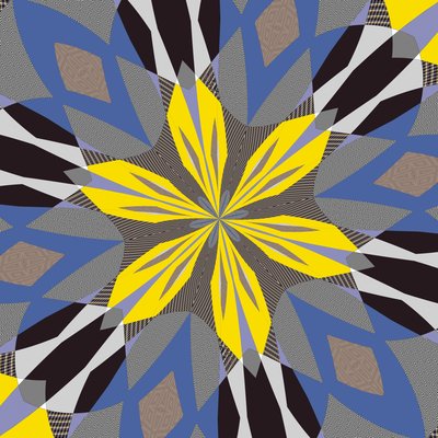 symmetri #55,2019,(blandet medier) af Alex Caminker