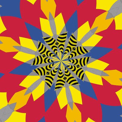 symmetri #6,2019,(blandet medier) af Alex Caminker