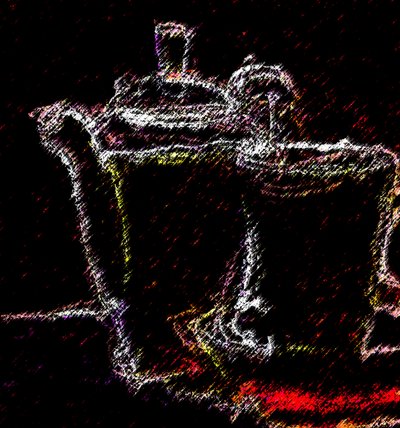 teatime, 2020, (blandet medier) af Alex Caminker