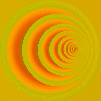 underjordisk sti(orange)II ,2019,(blandet medier) af Alex Caminker
