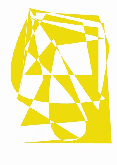 gul, 2018, (blandet medier) af Alex Caminker