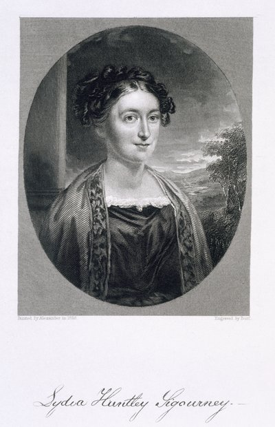 Lydia Huntley Sigourney (1791-1865), graveret af Burt af Alexander