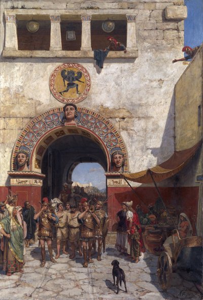 Port i Volterra, Etrurien af Alexander Alexandrovich Svedomsky