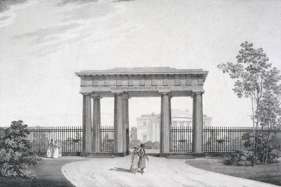 To-my-dear-comrades-in-arms-porten i Catherine Park ved Tsarskoye Selo, 1822 af Alexander Andreyevich Thon