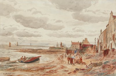 Eftermiddag, Buckhaven (blyant og akvarel) af Alexander Ballingall
