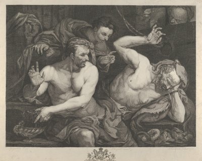 Joseph fortolker drømmene om Faraas øverste butler og bager, 1766. af Alexander Bannerman