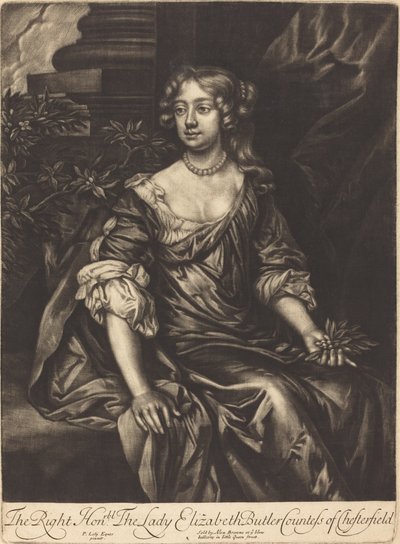 Den ærede dame Elizabeth Butler, grevinde af Chesterfield af Alexander Browne after Sir Peter Lely