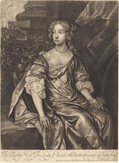 Den ærede dame Elizabeth Butler, grevinde af Chesterfield af Alexander Browne after Sir Peter Lely