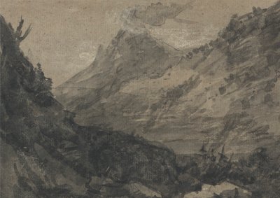 bjergrigt landskab af Alexander Cozens