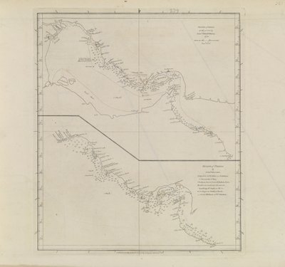 Havneplaner, Dalrymple, Alexander udgivet i 1791 ID-nummer 41167-2001 Et plankort over en del af Persiabugten, delvist korrigeret af løjtnant Edward Harvey 1778 af Alexander Dalrymple