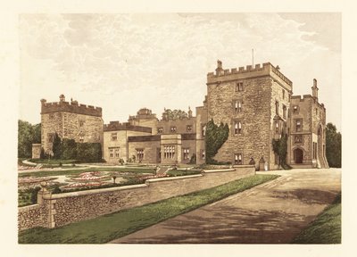 Muncaster Castle, Cumbria, England. ,1880 (gravering) af Alexander Francis (after) Lydon