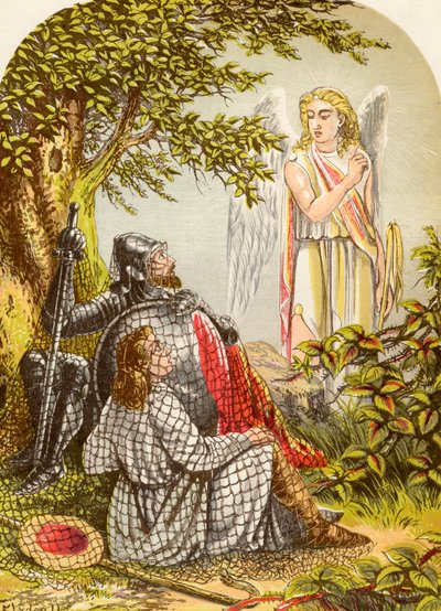 Christian and Hopeful Catught in the Net, fra The Pilgrims Progress af John Bunyan, udgivet ca. 1880 af Alexander Francis Lydon