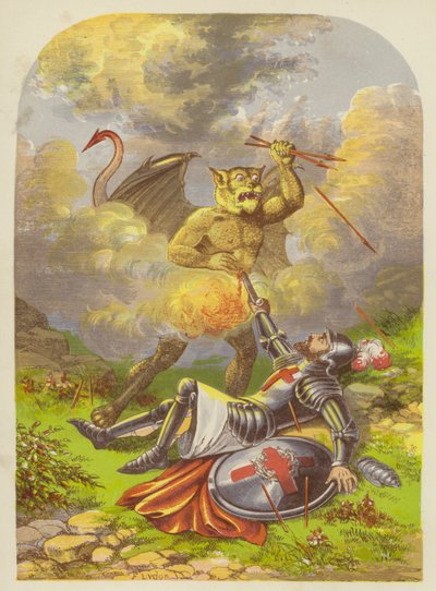 Kristne kæmper med Apollyon af Alexander Francis Lydon