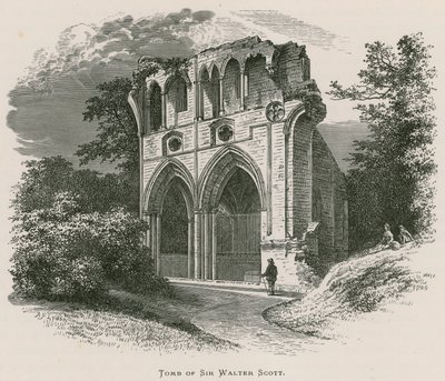 Dryburgh Abbey, Sir Walter Scotts grav af Alexander Francis Lydon