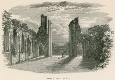 Glastonbury Abbey, Interior, fra øst af Alexander Francis Lydon