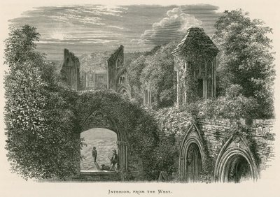 Glastonbury Abbey, Interior, fra vest af Alexander Francis Lydon