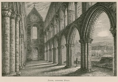 Jedburgh Abbey, Nave, ser mod vest af Alexander Francis Lydon