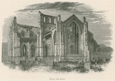 Melrose Abbey, fra øst af Alexander Francis Lydon
