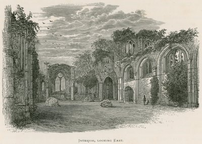 Netley Abbey, interiør, kigger mod øst af Alexander Francis Lydon