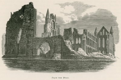 Whitby Abbey, fra Vesten af Alexander Francis Lydon