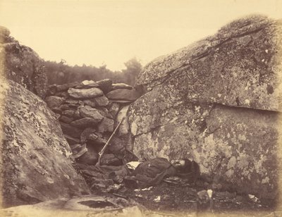 Hjem for en Rebel Sharpshooter, Gettysburg af Alexander Gardner